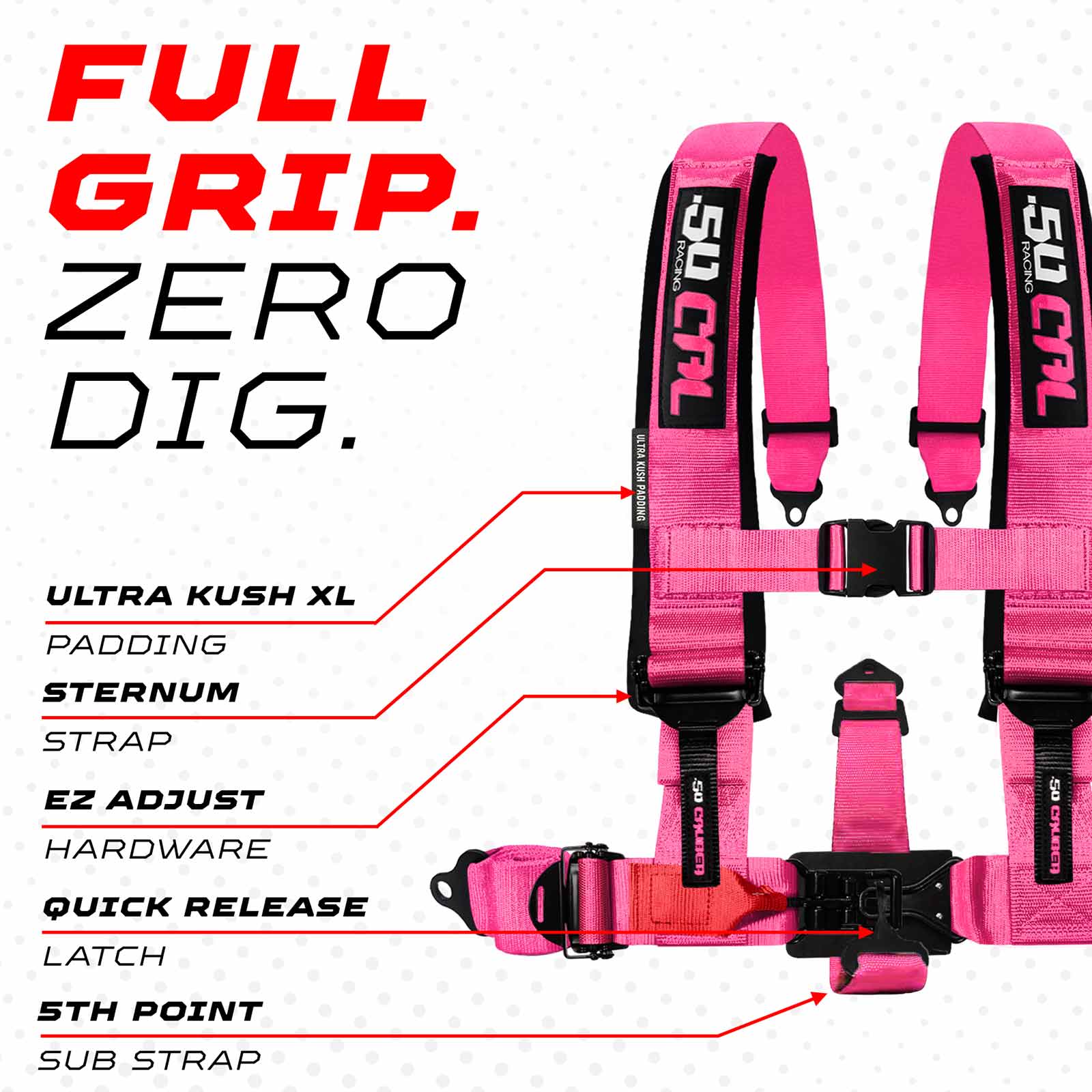 Nitro Pink 5 Point Harness