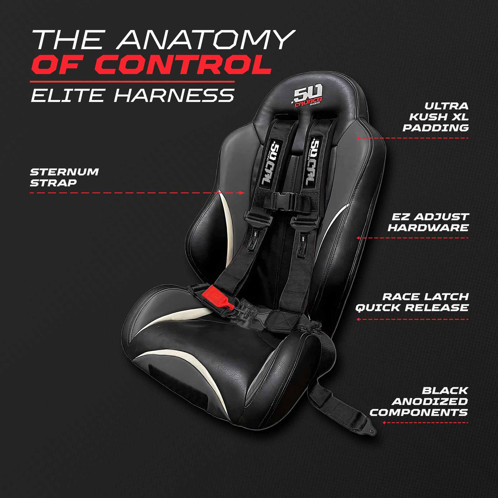 Stealth Black 4 Point Harness