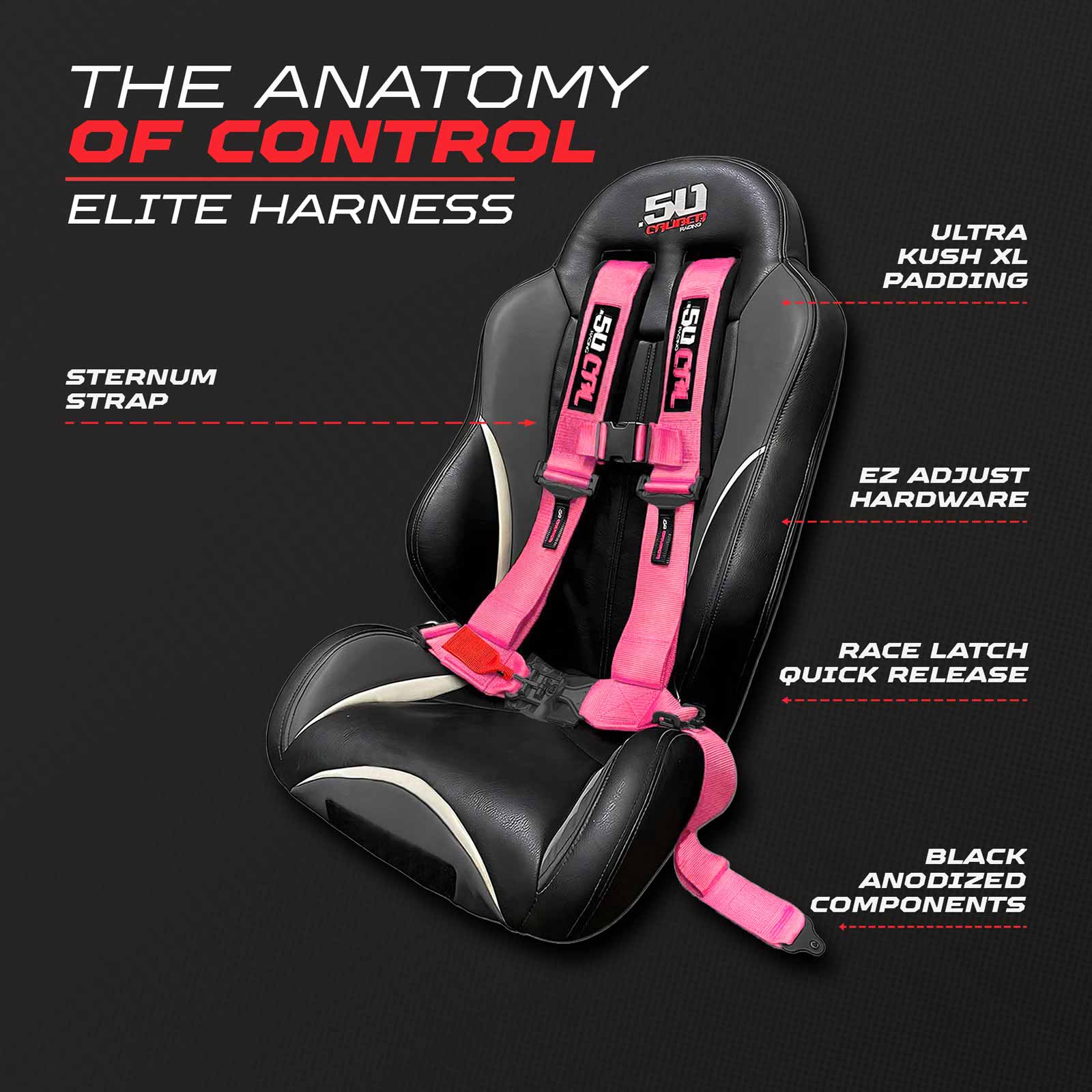 Nitro Pink 4 Point Harness