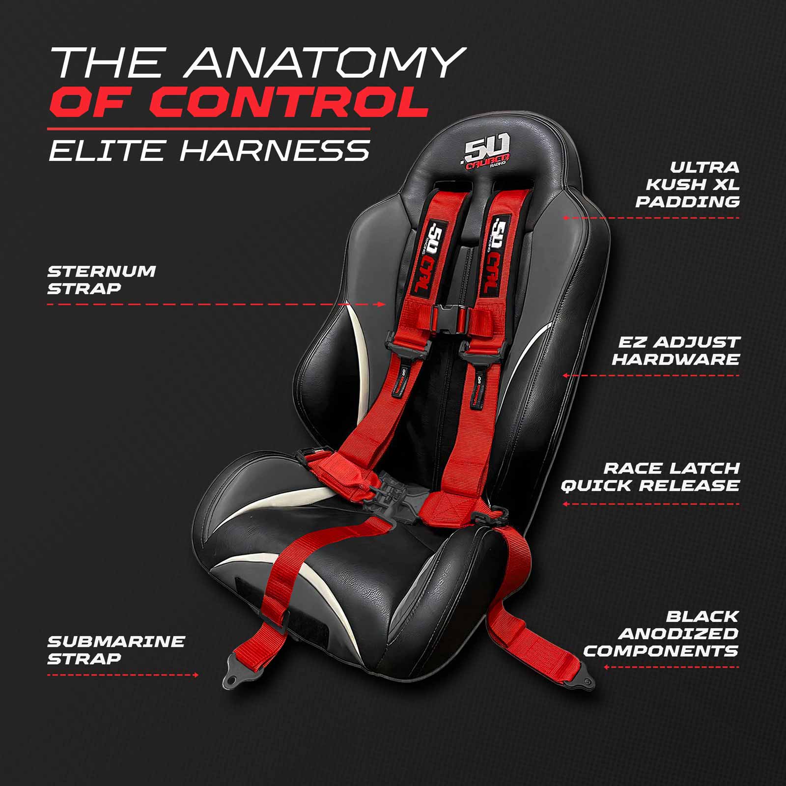 Rage Red 5 Point Harness