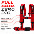 Rage Red 4 Point Harness