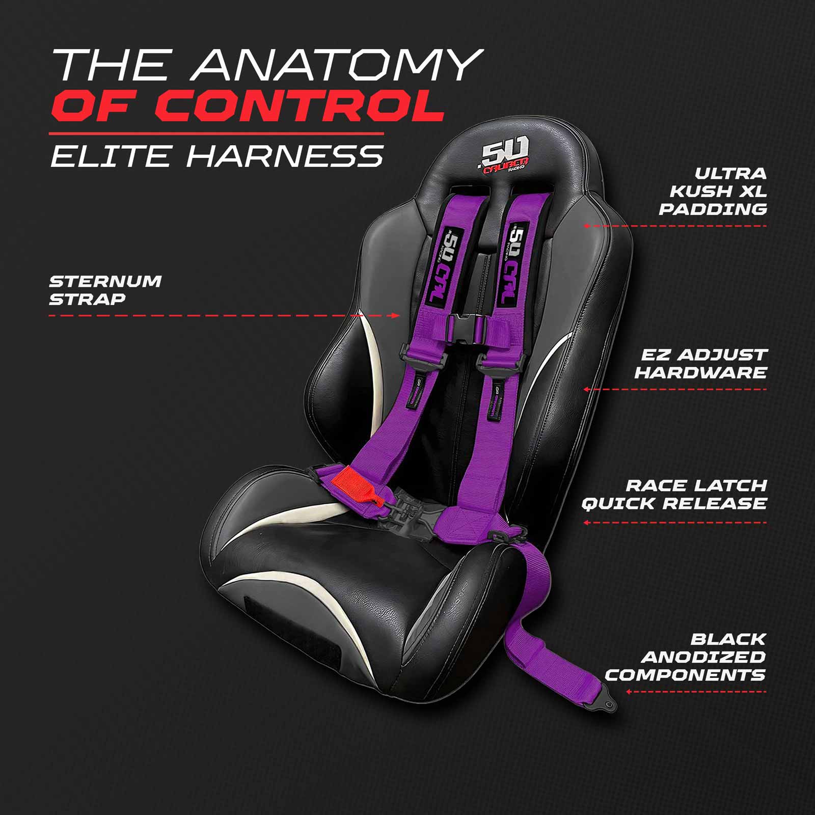 Violent Purple 4 Point Harness