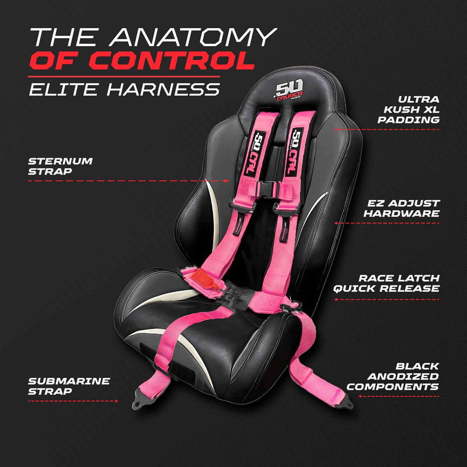 Nitro Pink 5 Point Harness