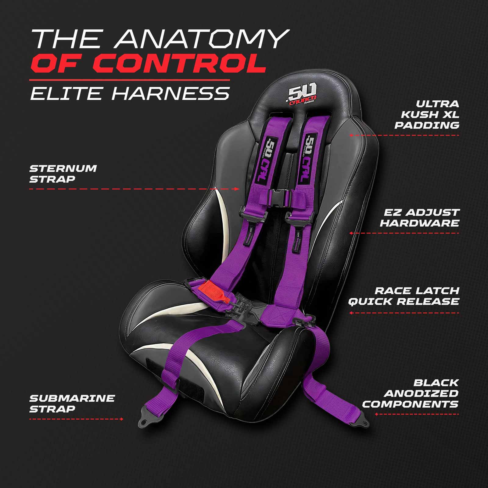 Violent Purple 5 Point Harness